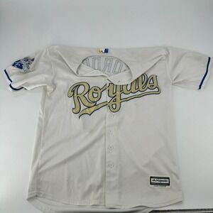 Majestic Kansas City Royals Gordon 4 Baseball Jersey Men's M Cool Base White